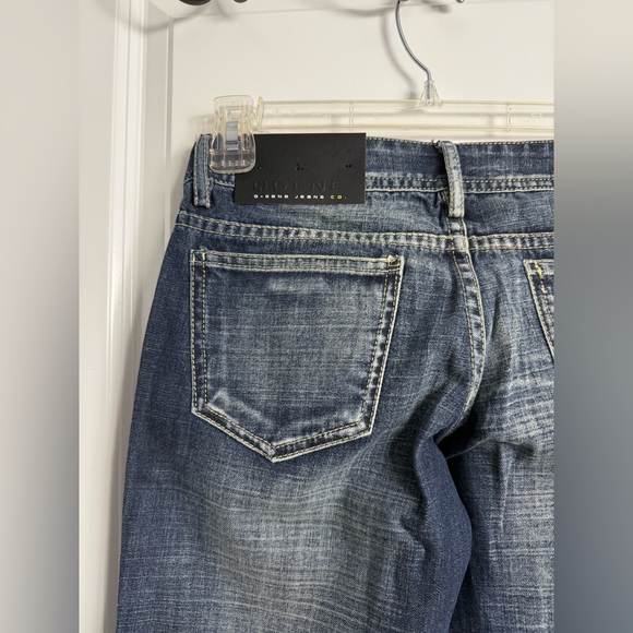 NWT QG Q-Gene Womens Zoey Bootcut Leg Dark Wash Distressed Denim Size 24 - Picture 7 of 12